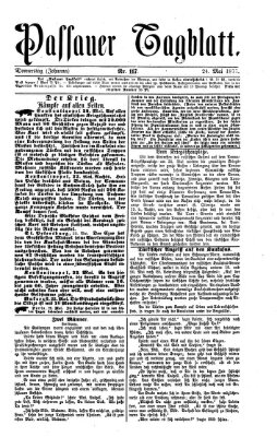 Passauer Tagblatt Donnerstag 24. Mai 1877