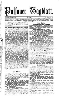 Passauer Tagblatt Sonntag 10. Juni 1877