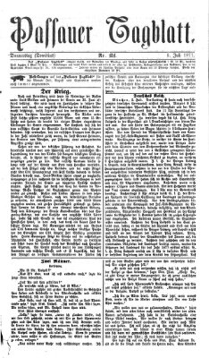 Passauer Tagblatt Donnerstag 5. Juli 1877