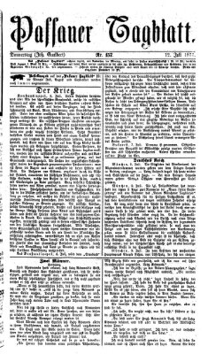 Passauer Tagblatt Donnerstag 12. Juli 1877