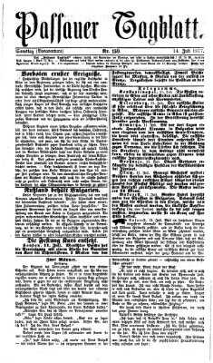 Passauer Tagblatt Samstag 14. Juli 1877