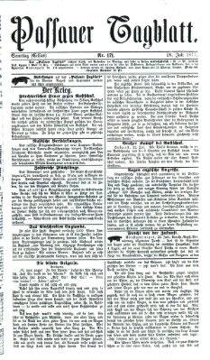 Passauer Tagblatt Samstag 28. Juli 1877