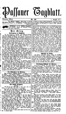 Passauer Tagblatt Dienstag 7. August 1877