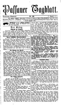 Passauer Tagblatt Donnerstag 9. August 1877