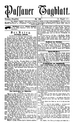 Passauer Tagblatt Dienstag 28. August 1877