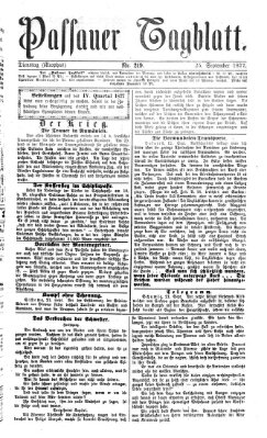 Passauer Tagblatt Dienstag 25. September 1877