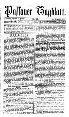 Passauer Tagblatt Mittwoch 26. September 1877