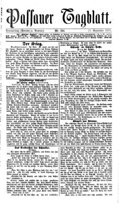 Passauer Tagblatt Donnerstag 27. September 1877