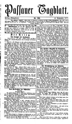 Passauer Tagblatt Freitag 28. September 1877