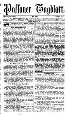 Passauer Tagblatt Freitag 5. Oktober 1877