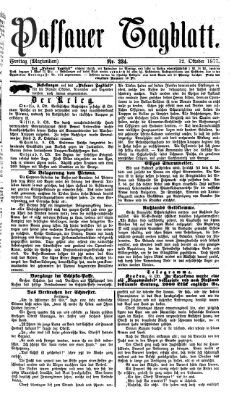 Passauer Tagblatt Freitag 12. Oktober 1877