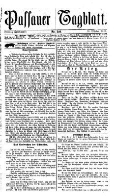 Passauer Tagblatt Freitag 19. Oktober 1877