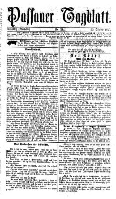 Passauer Tagblatt Samstag 20. Oktober 1877