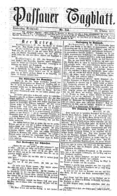 Passauer Tagblatt Donnerstag 25. Oktober 1877