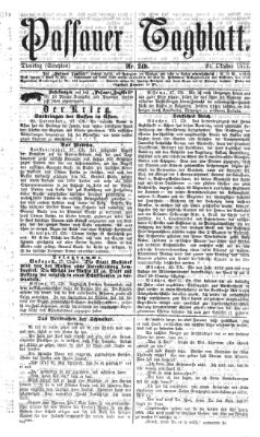 Passauer Tagblatt Dienstag 30. Oktober 1877