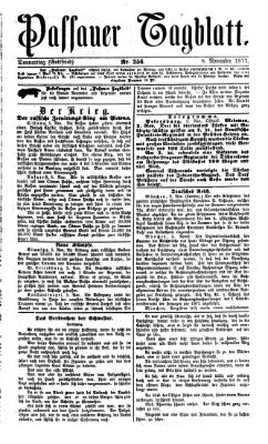 Passauer Tagblatt Donnerstag 8. November 1877