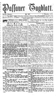 Passauer Tagblatt Freitag 9. November 1877