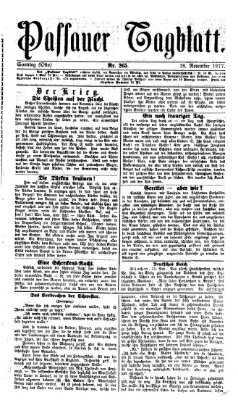 Passauer Tagblatt Sonntag 18. November 1877