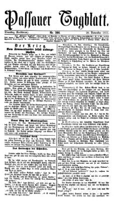 Passauer Tagblatt Dienstag 20. November 1877