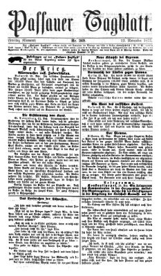 Passauer Tagblatt Freitag 23. November 1877