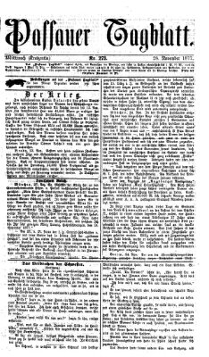 Passauer Tagblatt Mittwoch 28. November 1877