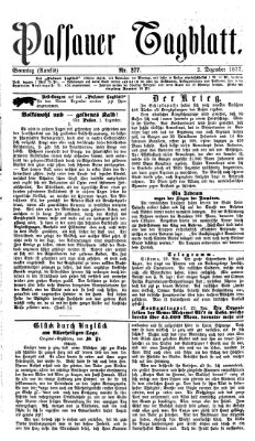 Passauer Tagblatt Sonntag 2. Dezember 1877