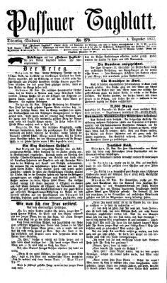 Passauer Tagblatt Dienstag 4. Dezember 1877