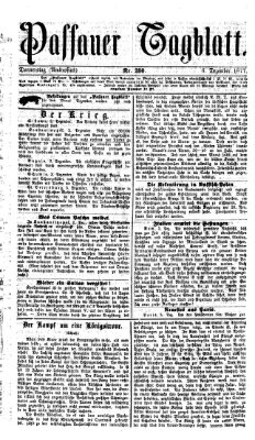 Passauer Tagblatt Donnerstag 6. Dezember 1877