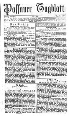 Passauer Tagblatt Freitag 14. Dezember 1877