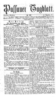 Passauer Tagblatt Samstag 15. Dezember 1877