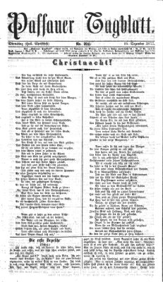 Passauer Tagblatt Dienstag 25. Dezember 1877