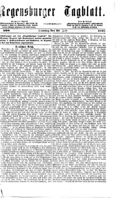 Regensburger Tagblatt Samstag 21. Juli 1877