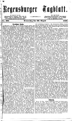 Regensburger Tagblatt Donnerstag 23. August 1877