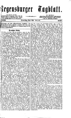 Regensburger Tagblatt Samstag 25. August 1877