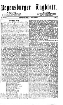 Regensburger Tagblatt Montag 3. September 1877