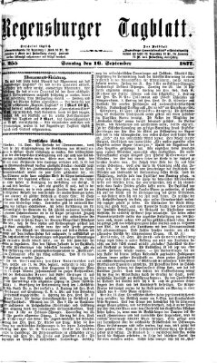 Regensburger Tagblatt Sonntag 16. September 1877