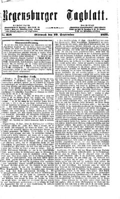 Regensburger Tagblatt Mittwoch 19. September 1877