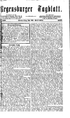 Regensburger Tagblatt Donnerstag 20. September 1877