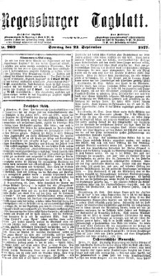 Regensburger Tagblatt Sonntag 23. September 1877