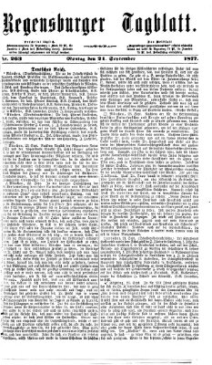 Regensburger Tagblatt Montag 24. September 1877