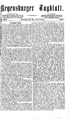 Regensburger Tagblatt Dienstag 25. September 1877