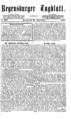 Regensburger Tagblatt Freitag 28. September 1877