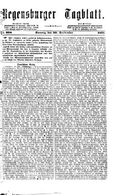 Regensburger Tagblatt Sonntag 30. September 1877