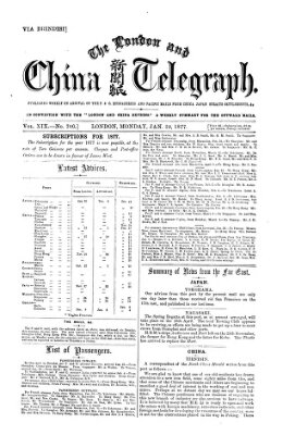 The London and China telegraph Montag 29. Januar 1877