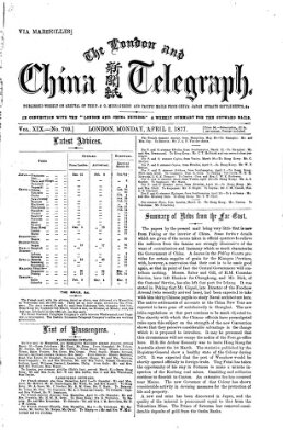 The London and China telegraph Montag 2. April 1877