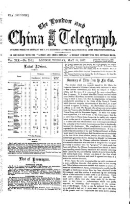The London and China telegraph Dienstag 22. Mai 1877
