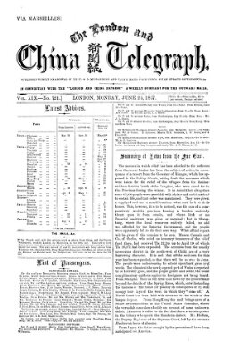 The London and China telegraph Montag 25. Juni 1877