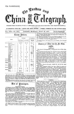 The London and China telegraph Montag 23. Juli 1877