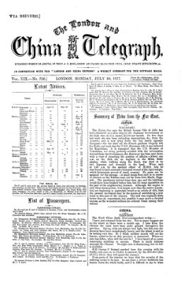 The London and China telegraph Montag 30. Juli 1877