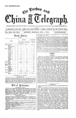 The London and China telegraph Montag 1. Oktober 1877